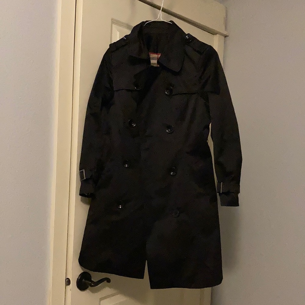 Women’s black trench coat